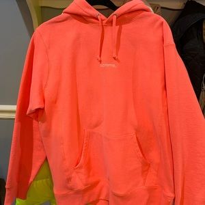 Neon Orange supreme sweatshirt
